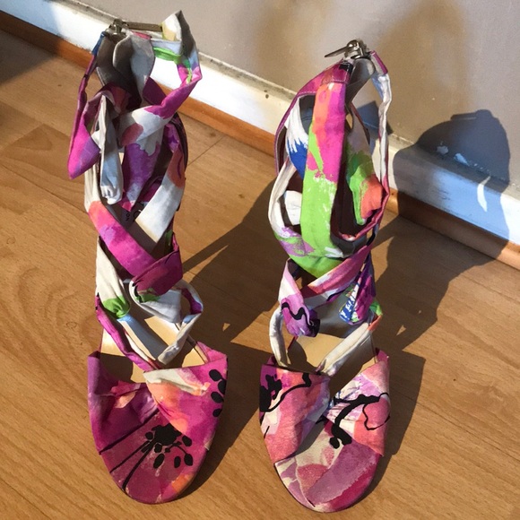 Jimmy Choo Pink High Heel Open toed Sandal - Picture 2 of 5